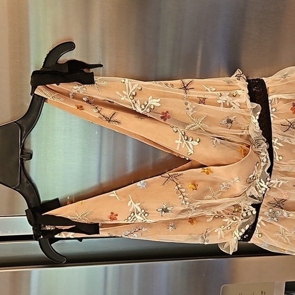 💕SELF-PORTRAIT💕 Star Mesh Embroidered Midi Dress ~ US 4 - Picture 14 of 16